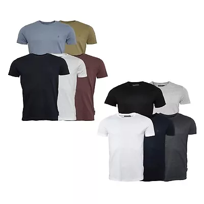 Buy French Connection Mens 5 Pack Short Sleeve Jersey Crew T-Shirts Sizes S-XXL • 55.19£