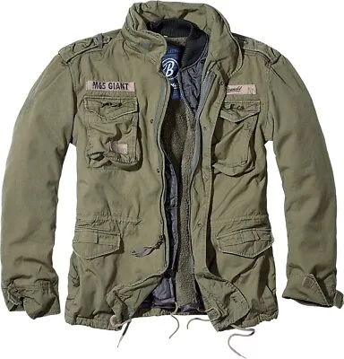 Buy Brandit Jacket Men's Jacket Military M-65 Giant Parka 2 IN 1 Jacket Olive • 124.74£