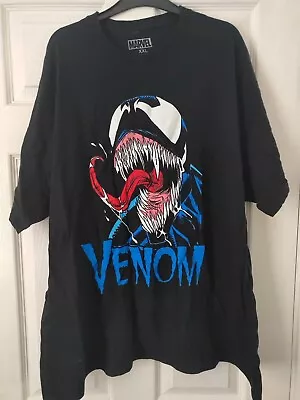 Buy Official Marvel Mens Venom Antihero T-shirt Black XXL • 8£
