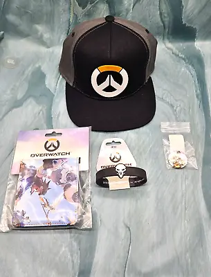 Buy JINX Blizzard Overwatch  Cap/Hat Wallet, Tracer Button Bracelet Lot Merch (NEW) • 23.62£