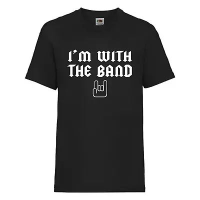 Buy I'm With The Band T-Shirt - Kids/Babies Cool Rock Fan T-Shirt  - Birthday Gift • 11.99£