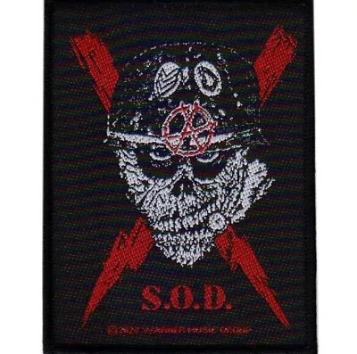 Buy SOD Stormtroopers Of Death Scrawled Lightning Patch Official Band Merch • 5.63£