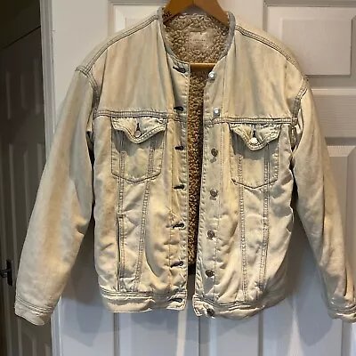 Buy Vintage American Eagle Faded Denim Jacket Ladies Size M Distressed Hippie • 15£