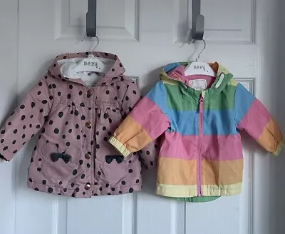 Buy Baby Girls Pink Mix NEXT Rainbow GEORGE Minnie Mouse Hooded Jackets - 3-9 Months • 5.95£
