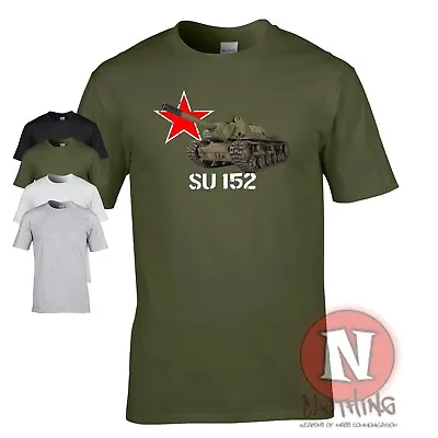 Buy Russian SU 152 Tank WW2 Military Armour T-shirt World Of War Tanks Eastern Front • 14.99£