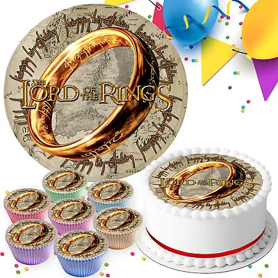 Buy Lord Of The Rings 7.5 Inch Edible Cake Topper Decoration & Cupcake Toppers Lr01 • 6.99£