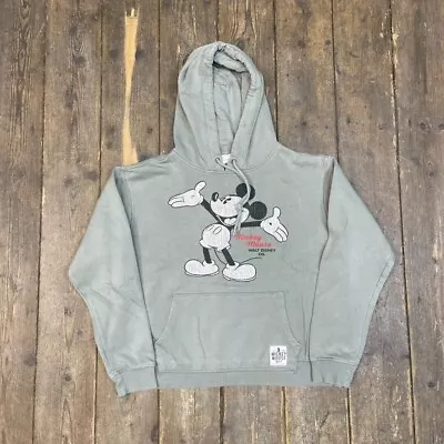 Buy Disney Hoodie Womens Y2K Pull Over Mickey Mouse Graphic Sweatshirt Green, Medium • 25£