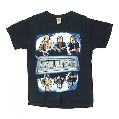 Buy Muse Mens Black Tshirt | Vintage Y2K Electronic Alt Rock Music Band Tee VTG • 65£