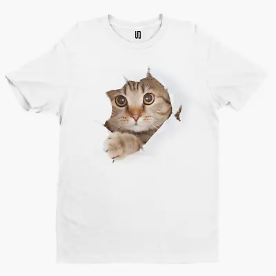 Buy Cat Peep T-Shirt - Funny Comedy Cute Kitten Cool • 8.39£