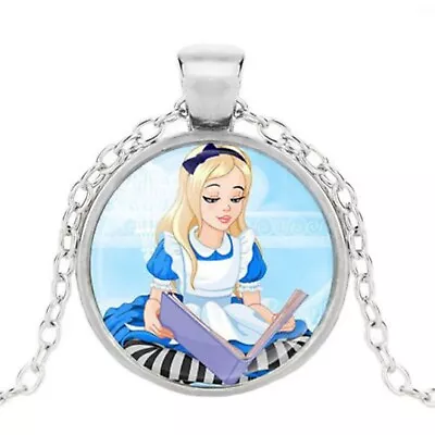 Buy NEW Princess Alice In Wonderland Pendant Charm Necklace Silver Chain Jewelry • 7.57£
