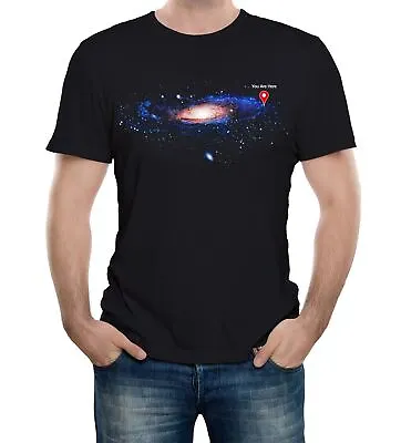 Buy You Are Here Men's T-Shirt Space Map Stars Science Solar System Galaxy Infinity • 11.99£