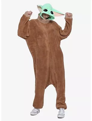 Buy Baby Yoda Mandalorian Grogu Kigurumi Cosplay Costume Pajamas Adult Size New • 55.89£