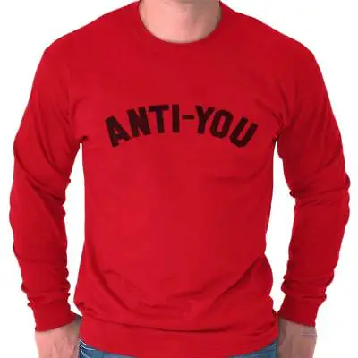 Buy Anti You Funny Sarcastic Antisocial Rude Gift Long Sleeve Tshirt Tee For Adults • 23.89£
