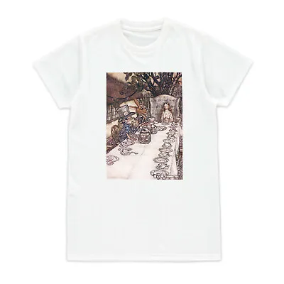 Buy Alice In Wonderland T Shirt Rabbit Arthur Rackham Art Pastel Goth Cute Women Men • 14.99£