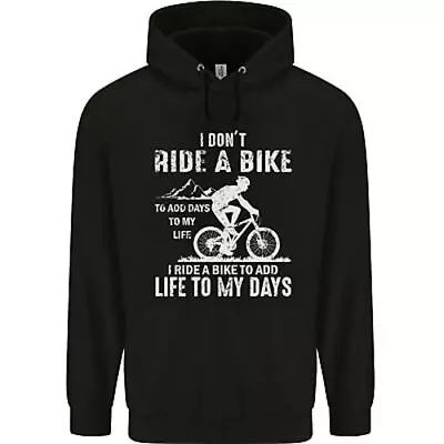 Buy Cycling Life To Days Funny Cyclist Bicycle Mens 80% Cotton Hoodie • 24.99£