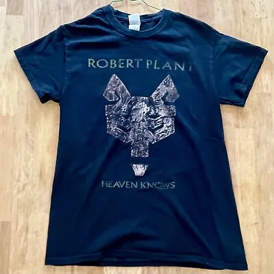Buy Robert Plant T-shirt - Heaven Knows Single Promo 1988 - 32  Adult S Black Cotton • 12£