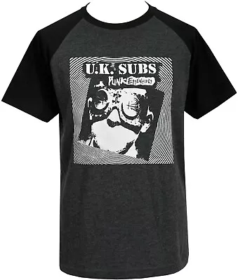 Buy UK Subs Mens Punk Raglan T-Shirt Charlie Harper Punk Essentials 1977 70's Punk • 21.95£