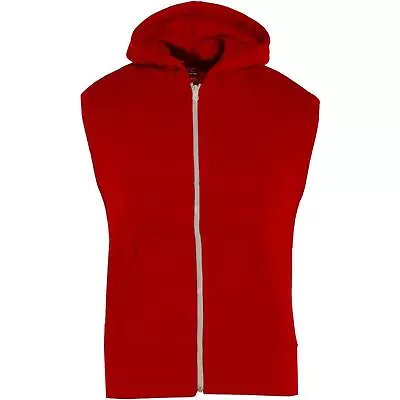 Buy Kids Girls Boys Plain Gilet Red Fleece Hoodie Zipper Sleeveless Jacket 7-13 Year • 11.99£