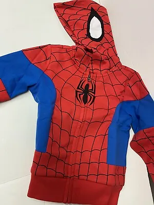 Buy Marvel Boys Spiderman Kids Costume Hoodie Zip-Up Jacket Size 3T • 12.86£