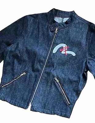 Buy EVISU Y2K VINTAGE Unworn Denim Selvage Jacket Size L  Very RARE, バイカージャケット 日本人 • 99£