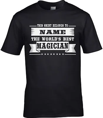 Buy Magician Mens Personalised T-Shirt Gift Idea Best Funny Magic Trick Illusion Job • 12.99£