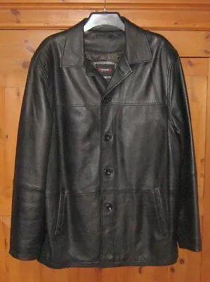 Buy Mens Vintage Buttersoft Leather Padded Jacket - Black - Size Xl Ch 49  - Perfect • 16.50£