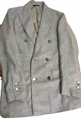Buy Thom Sweeney Jacket Double Breasted 100% Cashmere Grey 34UK 44IT BNWT RRP £2195 • 0.99£