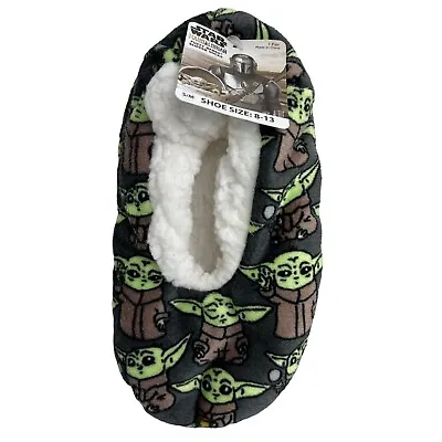 Buy Star Wars Baby Yoda Grogu Fuzzy Babba Slipper Socks Kids S/M Sz 8-13 Non Slip • 12.84£