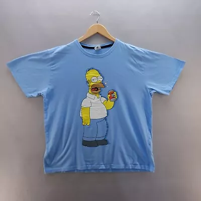 Buy The Simpsons Mens Shirt XL Blue Short Sleeve Homer Beer Cotton  • 9.02£