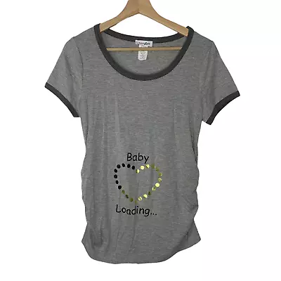 Buy Maternity T-Shirt Baby Loading Gray Gold Medium  • 23.68£