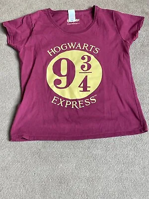 Buy Ladies Harry Potter Hogwarts Express Fruit Of The Loom T-Shirt - Size XL • 3.50£