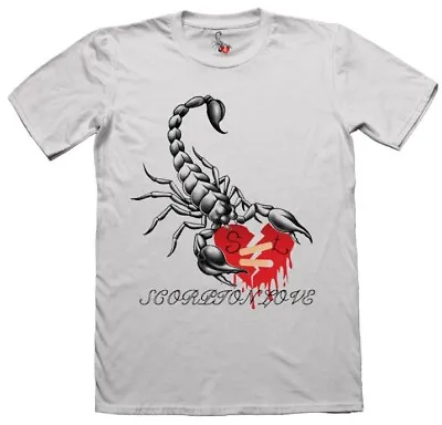 Buy Scorpion Love Tshirts Unisex Medium Or Large White Full Colour Print  • 24.99£