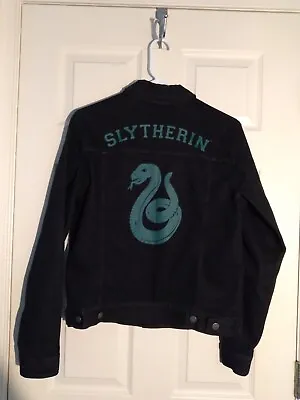 Buy Harry Potter Slytherin Denim Jean Jacket Black - Size MEDIUM • 26.75£