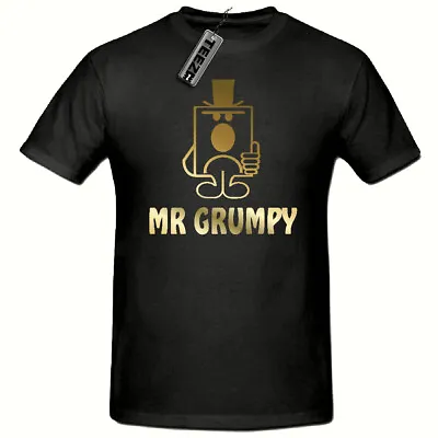 Buy Mr Grumpy Funny Novelty Mens T Shirt,(Gold Slogan Tshirt)Father Day Tee Dad Gift • 8.99£