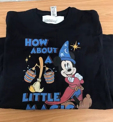 Buy Sorcerer's Apprentice Mickey Mouse T-Shirt For Adults NAVY MEDIUM • 14£