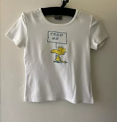 Buy Vintage Rare Peanuts T Shirt Woodstock Feed Me Doe  • 40£