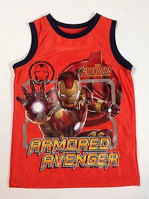 Buy Kids Marvel Avengers Tank Top Shirt - Age Of Ultron- Armored Avenger - Size 6/7 • 18.07£