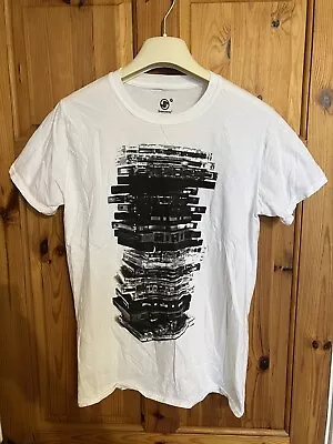 Buy White T-Shirt With Cassette Tape Graphic Size M By Seventyseven 100% Cotton • 4.99£