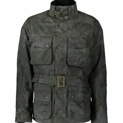 Buy New Mens JOHN PARTRIDGE WAXED BIKER Jacket Coat CAMOFLAGE Size M RRP £275 ; • 69.99£