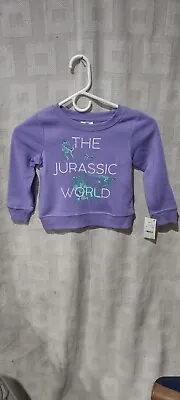 Buy Child's Purple Sweatshirt The Jurassic World Size 4/5 XS • 12.60£