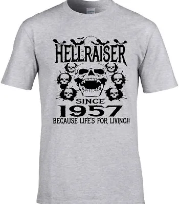 Buy Men's Birthday T-Shirt 60th 1957 Birthday Any Year Hellraiser Unique Design Gift • 10.95£