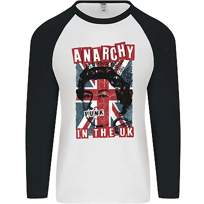 Buy Anarchy In The UK Punk Music Rock Mens L/S Baseball T-Shirt • 9.99£