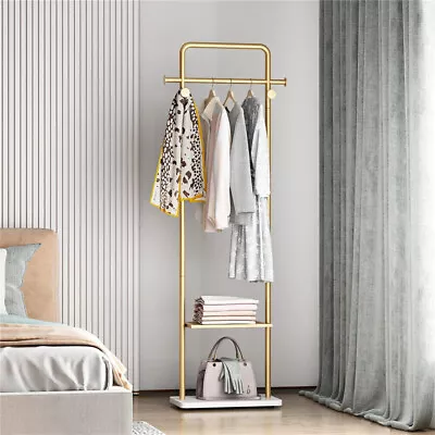 Buy Elegant Gold Pole Clothes Rail Marble Base Coat Rack Stand Home Hotel Hall Tree • 59.99£