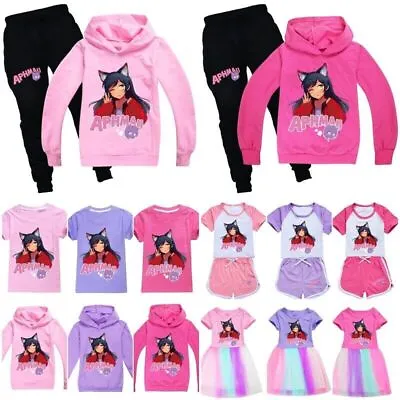 Buy Girls APHMAU T-shirt Hoodies Sweatshirt Jumper Tops Holiday Party Dress Outfit • 9.99£
