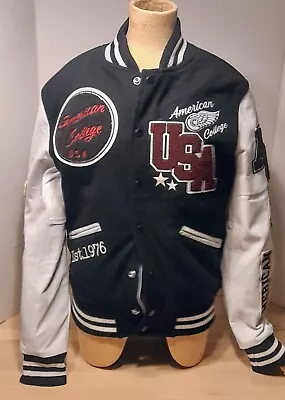 Buy American College USA, Varsity Jacket, Wool And Leather, Size M • 199.99£