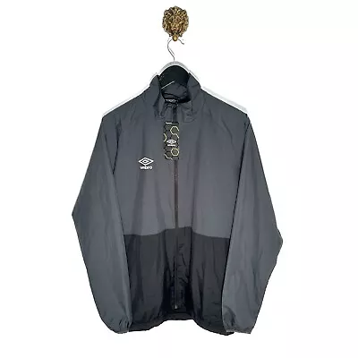 Buy Umbro Grey Full Zip Shower Jacket Windbreaker Mens Size M • 13.59£