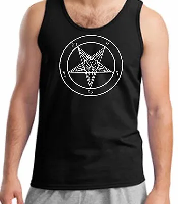 Buy Baphomet Vest Satan Devil Devil Anti Christ Witch Gothic Atheist T-Shirt Occult • 11.99£