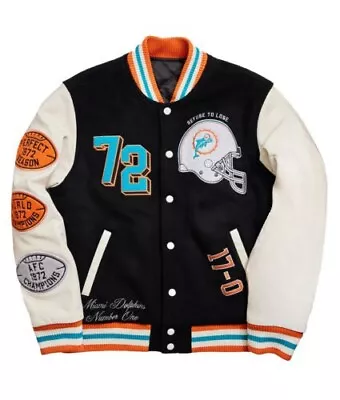 Buy Miami Dolphins Varsity Jacket For Men And Women , NEW LOOK !! • 105.60£