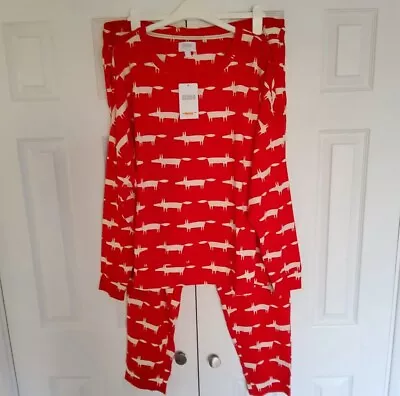 Buy NEXT Womens Scion Red Fox Cotton Pyjamas SIZE L 16 - 18 BNWT New • 22.99£