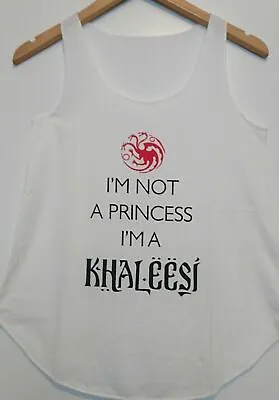 Buy GAME OF THRONES KHALEESE T-Shirt Vest Top Ladies Daenerys Targaryen DRAGON • 6.99£